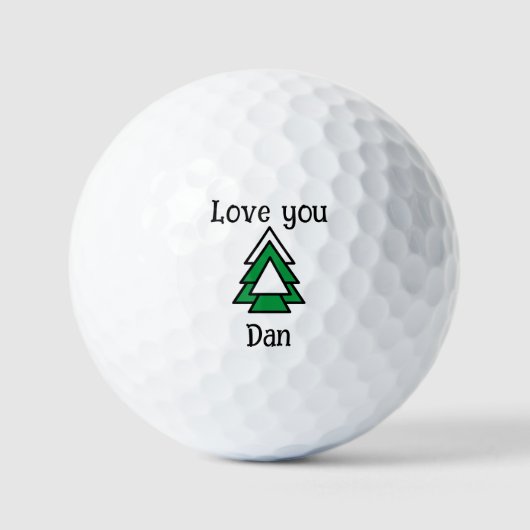 Kerstgolfballen met dalDesignNZ Golfballen (Voorkant)