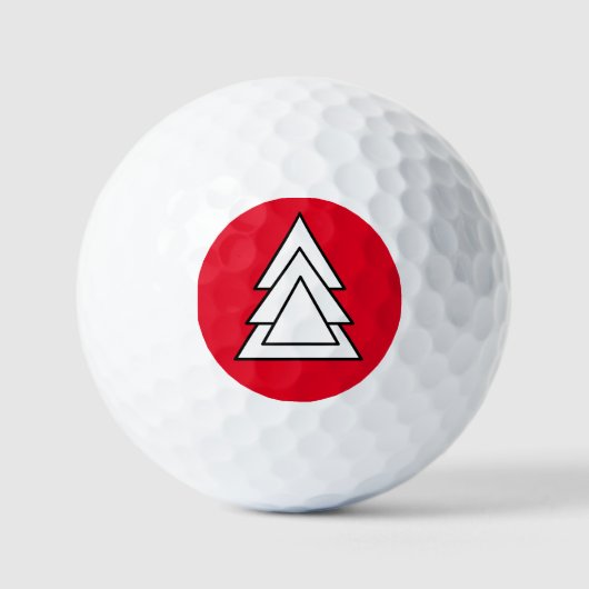 Kerstgolfballen met dalDesignNZ Golfballen (Voorkant)