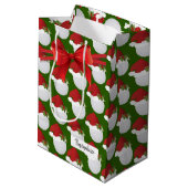 kerstgolfbalpatroon medium cadeauzakje (Achterkant Gekanteld)