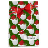 kerstgolfbalpatroon medium cadeauzakje (Voorkant)