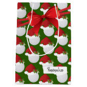 kerstgolfbalpatroon medium cadeauzakje (Achterkant)