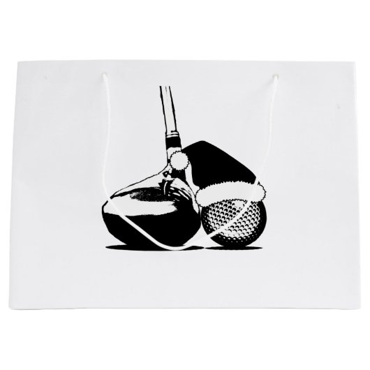 Kerstgolfclub en bal groot cadeauzakje (Voorkant)