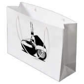 Kerstgolfclub en bal groot cadeauzakje (Achterkant Gekanteld)