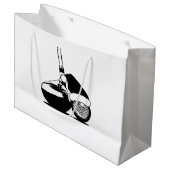 Kerstgolfclub en bal groot cadeauzakje (Voorkant Gekanteld)