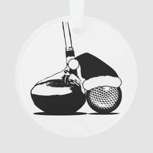 Kerstgolfclub en bal ornament (achterkant)