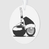 Kerstgolfclub en bal ornament (voorkant)