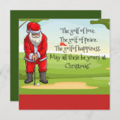 Kerstgolfen met Sinterklaas zegen op de baan Feestdagenkaart (Voorkant / Achterkant)