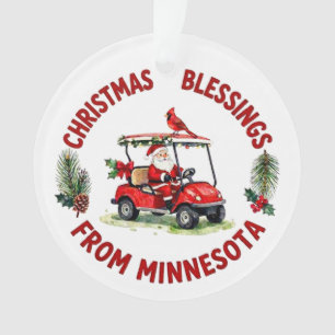 Kerstgolfspeel in Minnesota Vakantie  Ornament