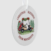 Kerstgolfsport in Minnesota-vakantie Ornament (voorkant)