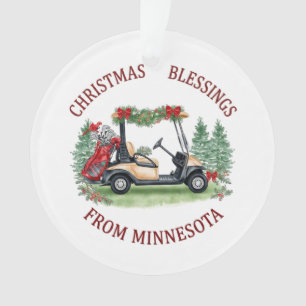 Kerstgolfsport in Minnesota-vakantie  Ornament