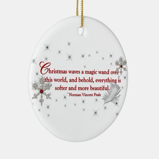 Kerstgolven een Magic Wand Keramisch Ornament (Rechts)