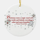 Kerstgolven een Magic Wand Keramisch Ornament (Voorkant)