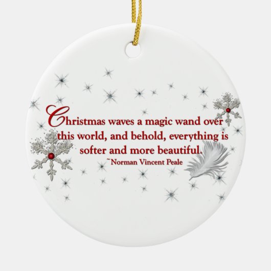 Kerstgolven een Magic Wand Keramisch Ornament (Voorkant)