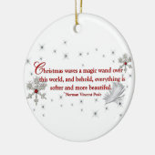 Kerstgolven een Magic Wand Keramisch Ornament (Links)