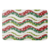Kerstgolven en sneeuwvlokken badmat (Voorkant)