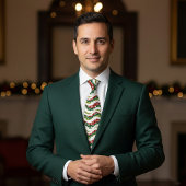 Kerstgolven en sneeuwvlokken stropdas