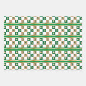 kerstgolven - Minimalistisch Golfpatroon Inpakpapier Vel (Voorkant 2)