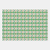 kerstgolven - Minimalistisch Golfpatroon Inpakpapier Vel (Voorkant)