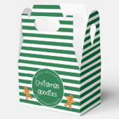 KerstGoodies - Gepersonaliseerde Groene Striped Bedankdoosjes (Geopend)