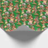 kerstgopher cadeaupapier (Hoek)