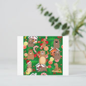 kerstgopher feestdagenkaart (Staand voorkant)