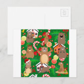 kerstgopher feestdagenkaart (Voorkant / Achterkant)