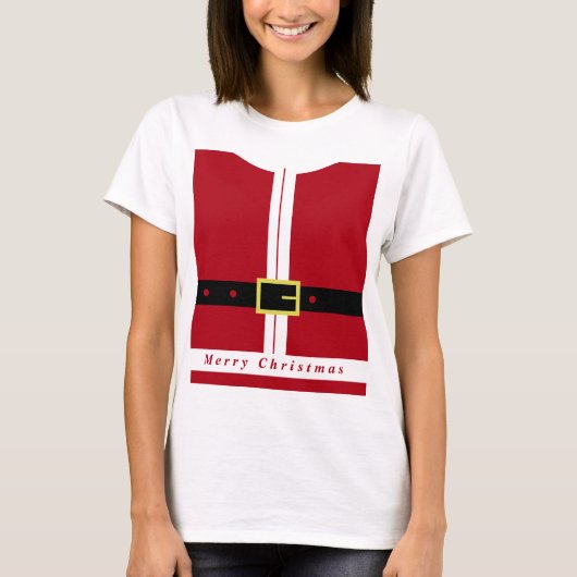 kerstgordel met kersttaart t-shirt (Voorkant)