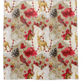 kerstgordijn douchegordijn (Voorkant)