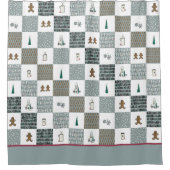 kerstgordijn douchegordijn (Voorkant)