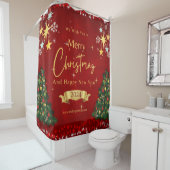 kerstgordijn douchegordijn (In situ)