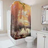 kerstgordijn douchegordijn (In situ)