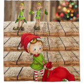 kerstgordijn, Elf Douchegordijn (Voorkant)