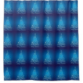 kerstgordijn/kerstbomen douchegordijn (Voorkant)
