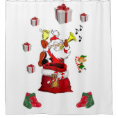 Kerstgordijn, kerstkerstkerstgordijn douchegordijn (Voorkant)