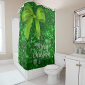 kerstgordijn, prettige kerst douchegordijn (In situ)