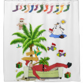 kerstgordijn, zomerbal kerstbal douchegordijn (Voorkant)