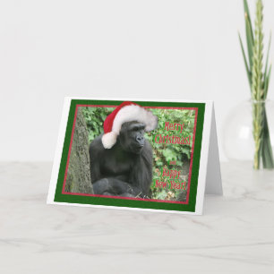 Kerstgorilla Feestdagen Kaart