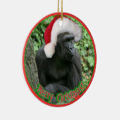 Kerstgorilla Keramisch Ornament (Rechts)