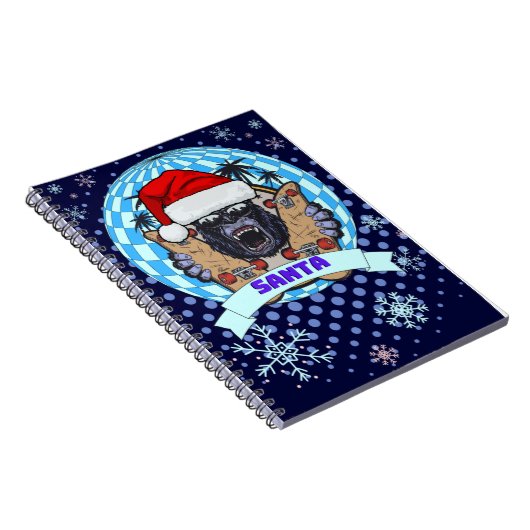 kerstgorilla notitieboek (Rechterzijde)