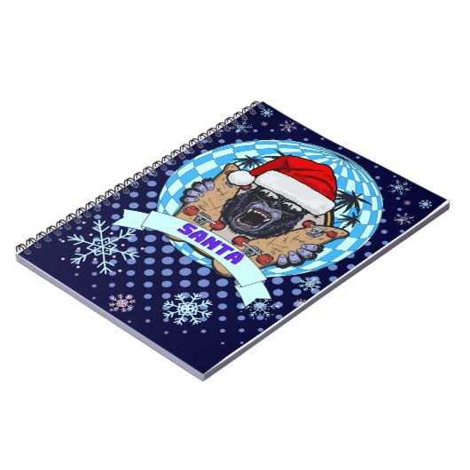 kerstgorilla notitieboek (Linkerzijde)