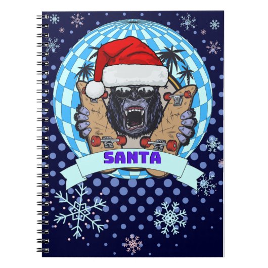 kerstgorilla notitieboek (Voorkant)