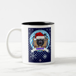kerstgorilla tweekleurige koffiemok