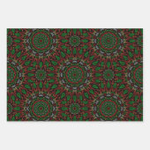 Kerstgotisch Glas in lood laat Mandala over Inpakpapier Vel (Voorkant)