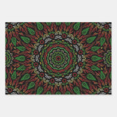 Kerstgotisch Glas in lood laat Mandala over Inpakpapier Vel (Voorkant 2)