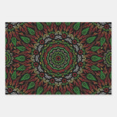 Kerstgotisch Glas in lood laat Mandala over Inpakpapier Vel (Voorkant)