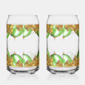 Kerstgoud Bogen & Groene Versiering | Festief Blikvorm Glas (Rechts)