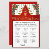 Kerstgoud Boom Wat zit er in je tas spel (Voorkant / Achterkant)