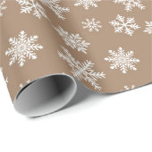 Kerstgoud bruine witte snoepjes cadeaupapier (Rol Hoek)