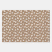 Kerstgoud bruine witte snoepjes inpakpapier vel (Voorkant 3)