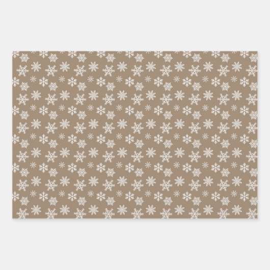 Kerstgoud bruine witte snoepjes inpakpapier vel (Voorkant)